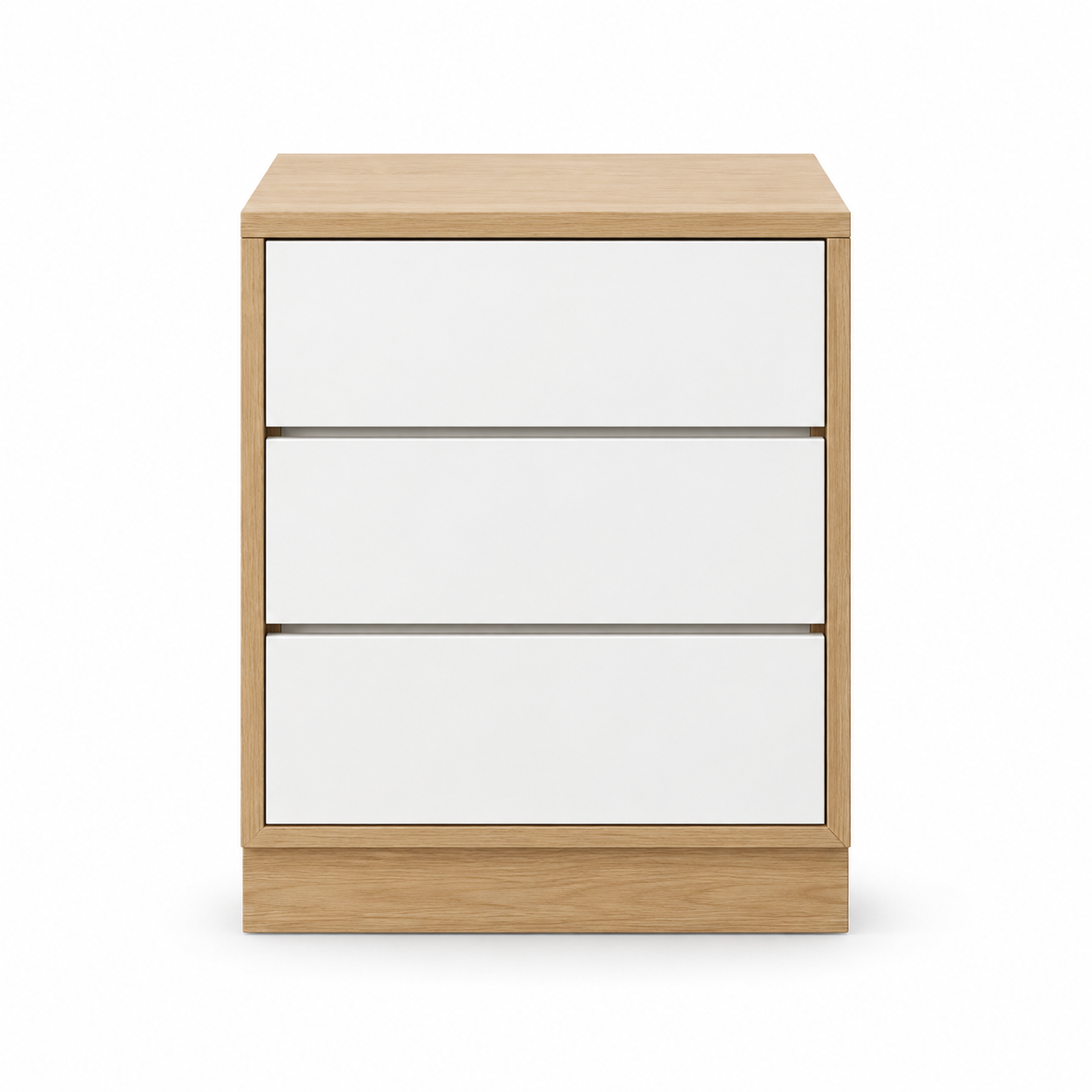Cajoneras de madera sobre fondo blanco