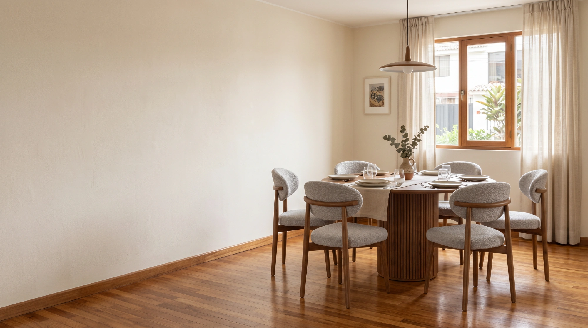 Ambiente referencial de sala con sofá